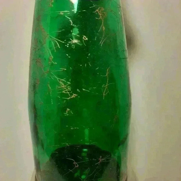 Vintage Musical Lighthouse Decanter/Bottle. Emerald Green and Brass - Picture 6 of 6
